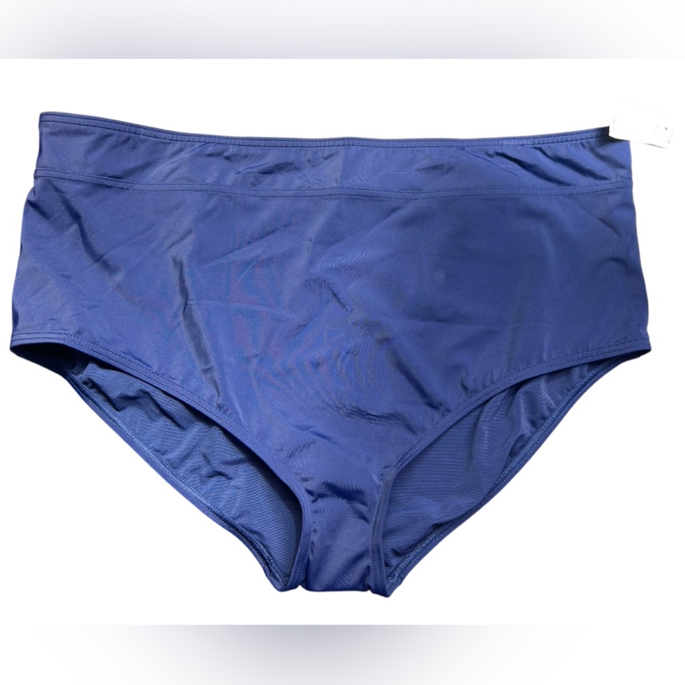 LANDS’ END plus size deep sea navy tummy control full coverage swim bottom NWT - Picture 2 of 8